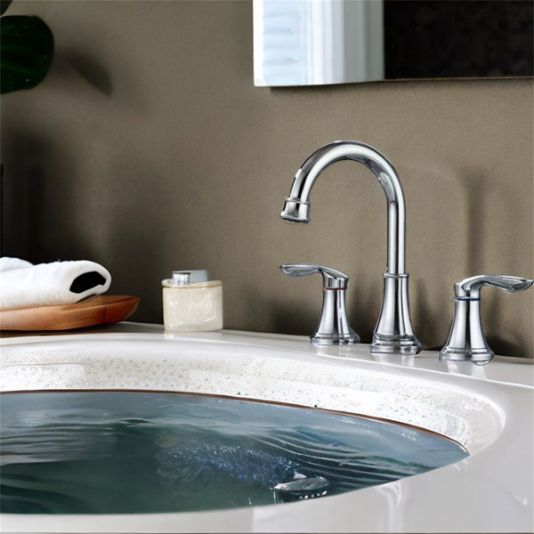 TONWIN Widespread Bathroom Faucet with Drain Assembly | Wayfair